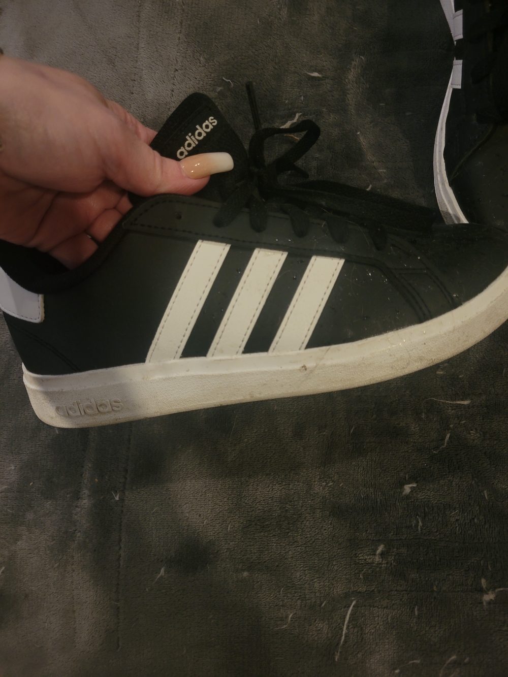 adidas Black & White Low-Top Lace-Up Sneakers
